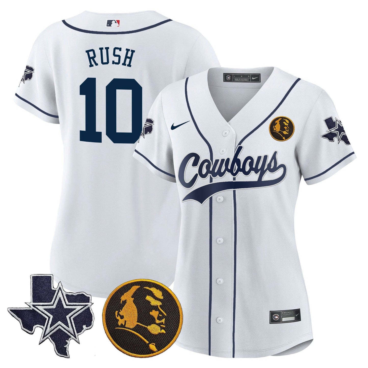 Camisa NFL Women’s Texas & John Madden Patch Jersey