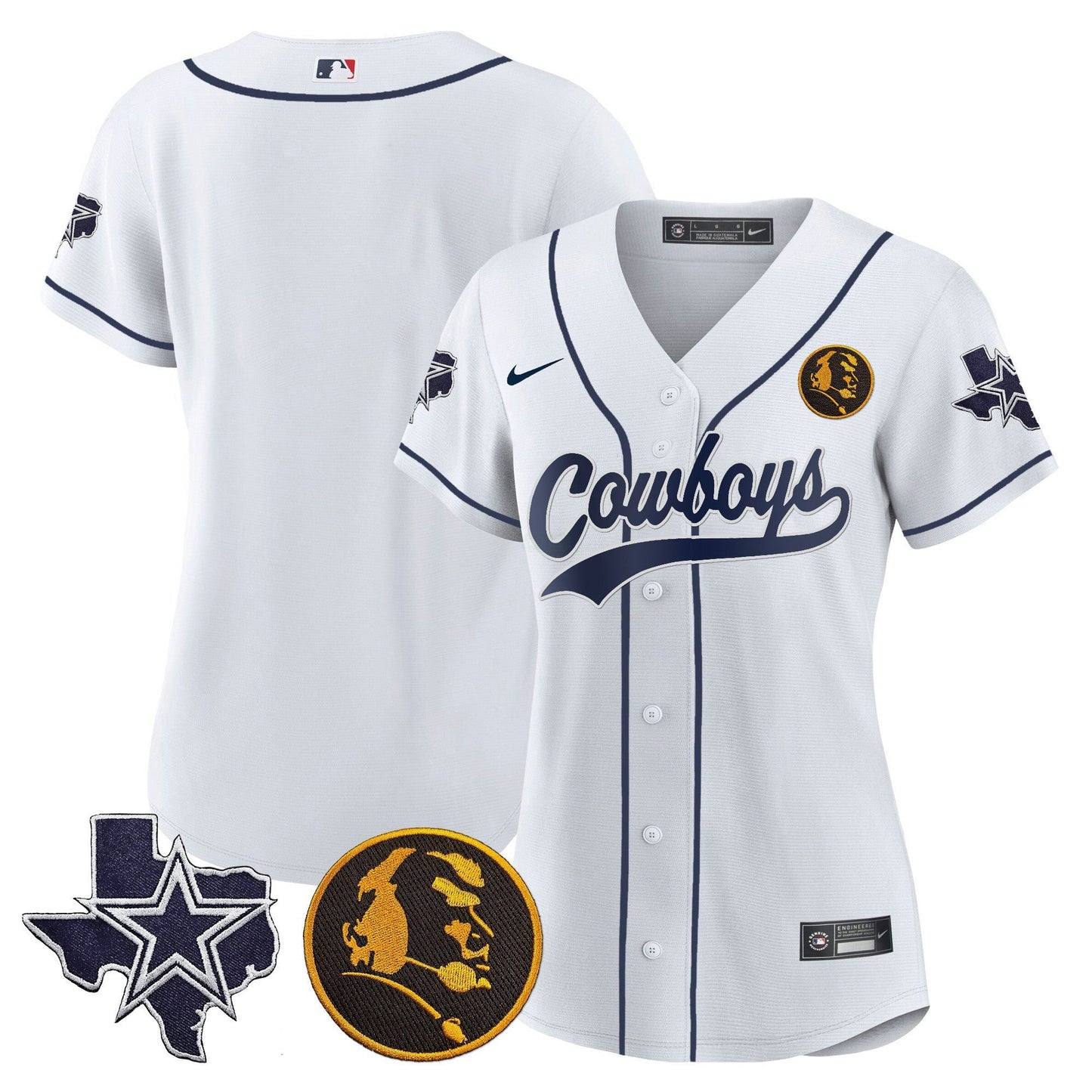Camisa NFL Women’s Texas & John Madden Patch Jersey