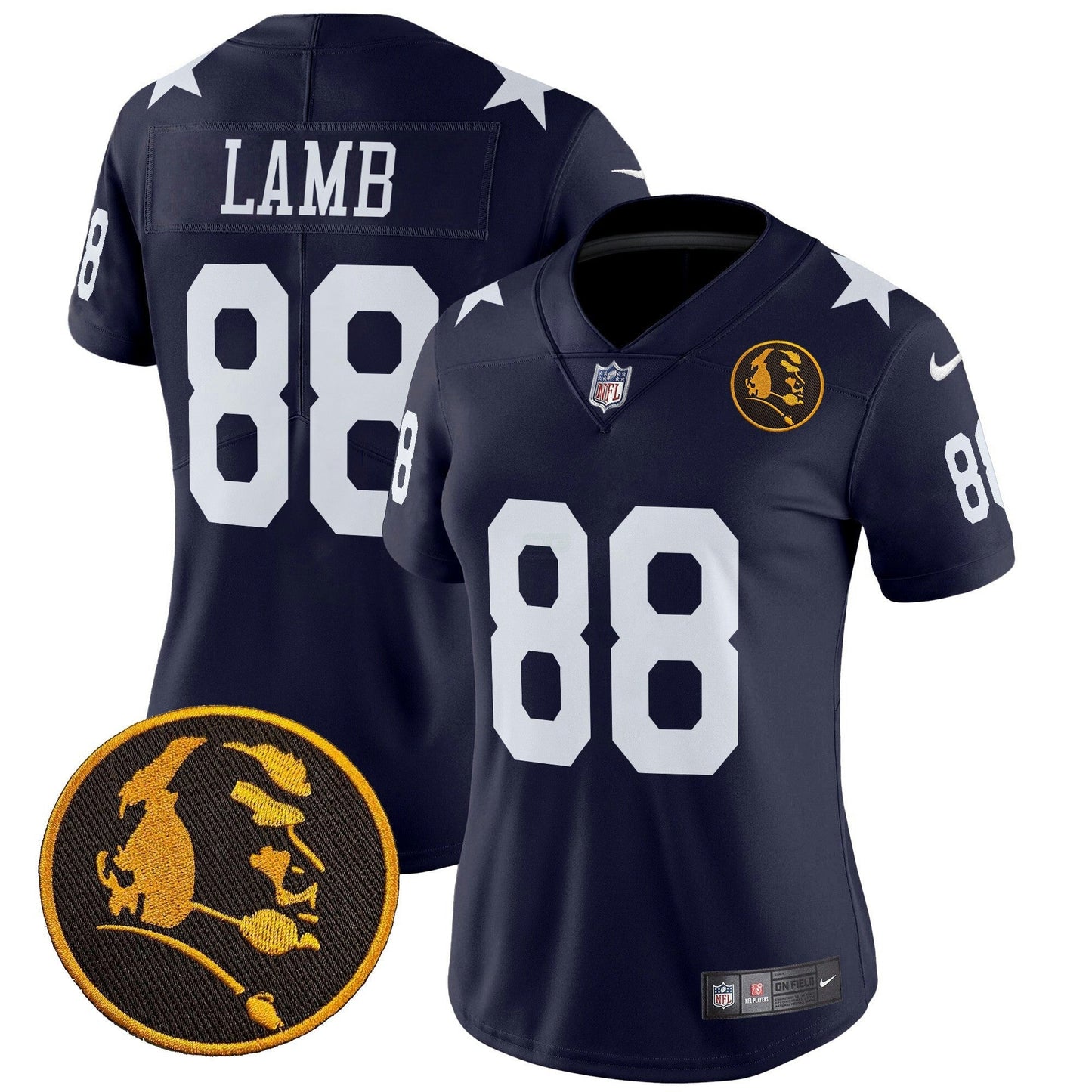 Camisa NFL Women’s Texas & John Madden Patch Vapor Limited Jersey V2