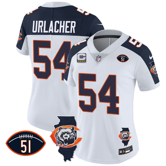 Camisa NFL Women’s Throwback Illinois Patch Vapor Jersey
