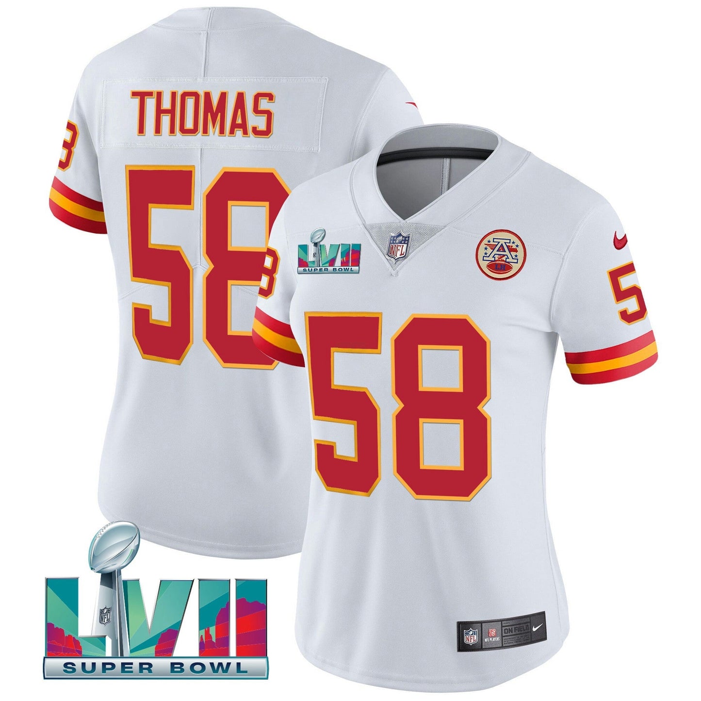 Camisa NFL Kansas City Chiefs Women’s Throwback Limited Vapor Jersey