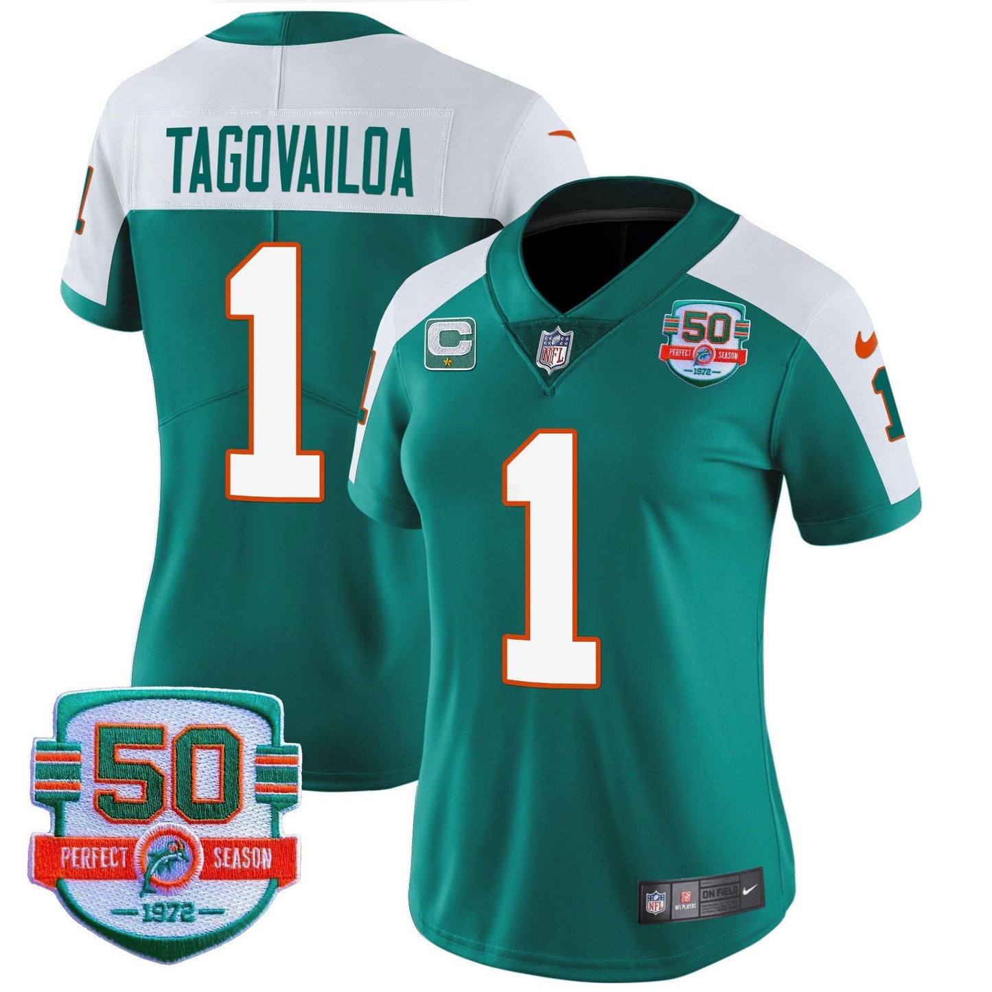 Camisa NFL Miami Dolphins Women’s Throwback Vapor Jersey