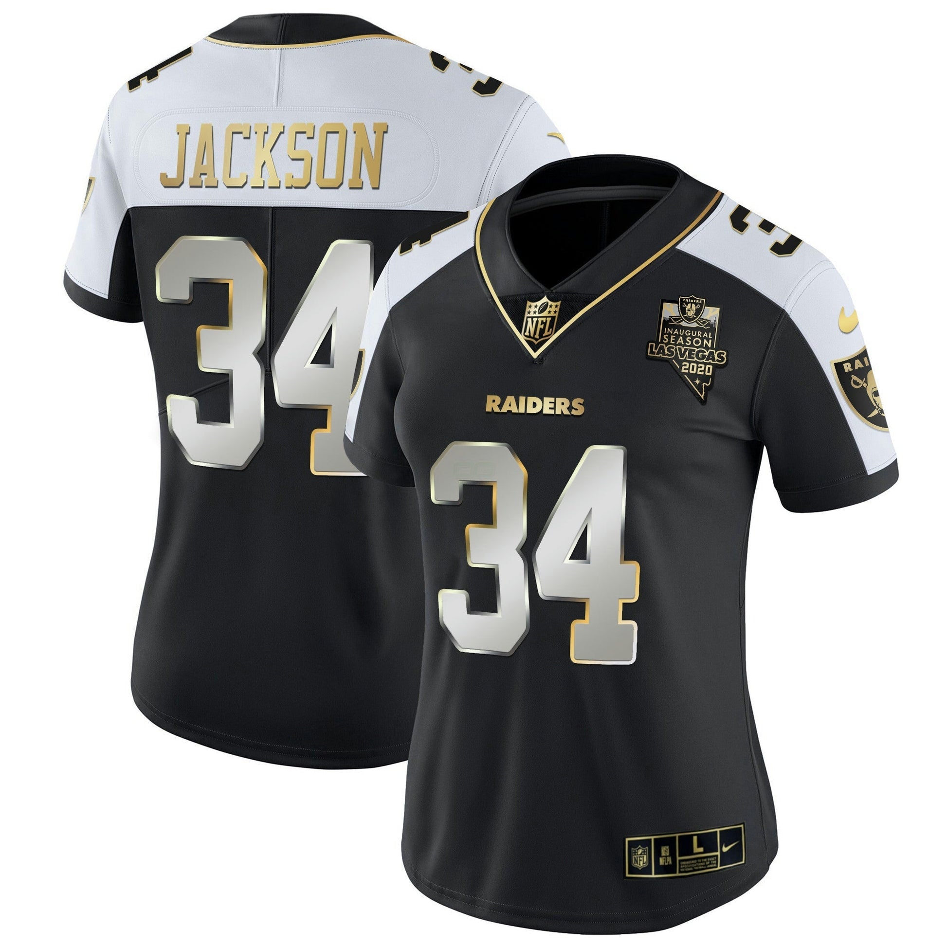 Camisa NFL Las Vegas Raiders Women’s Vapor Dourada Jersey