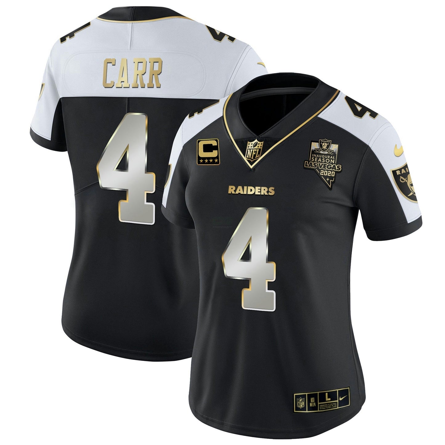 Camisa NFL Las Vegas Raiders Women’s Vapor Dourada Jersey