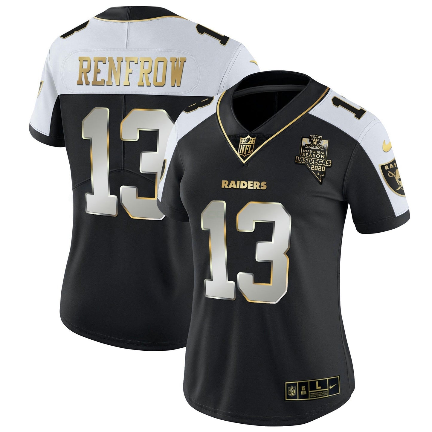 Camisa NFL Las Vegas Raiders Women’s Vapor Dourada Jersey