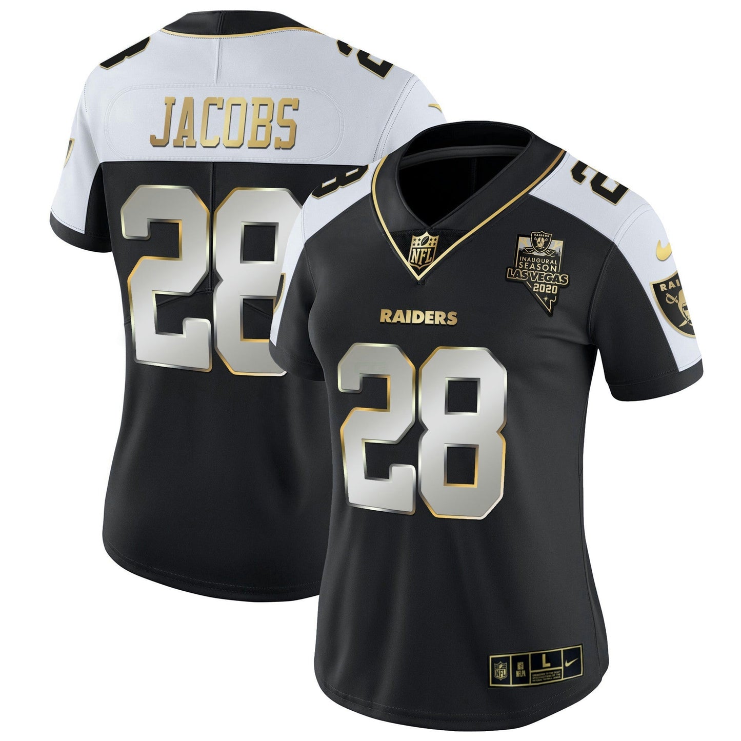 Camisa NFL Las Vegas Raiders Women’s Vapor Dourada Jersey