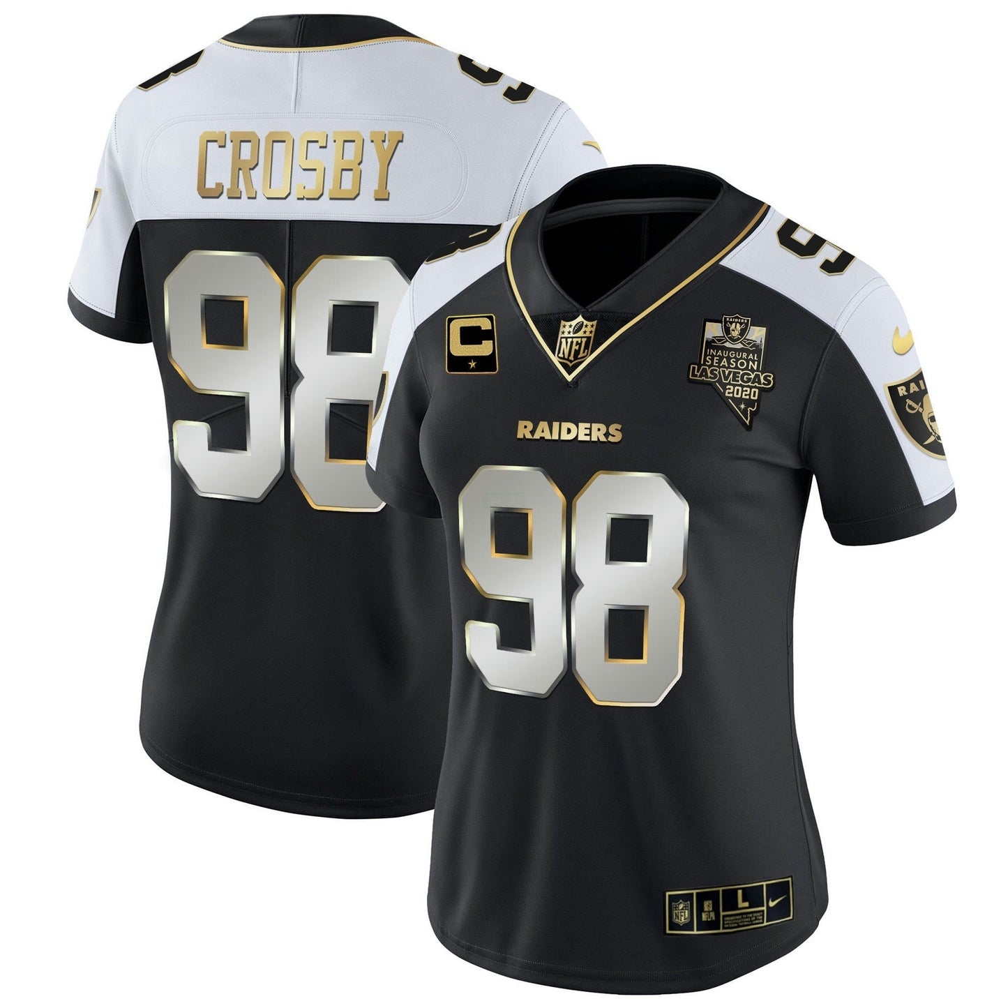 Camisa NFL Las Vegas Raiders Women’s Vapor Dourada Jersey