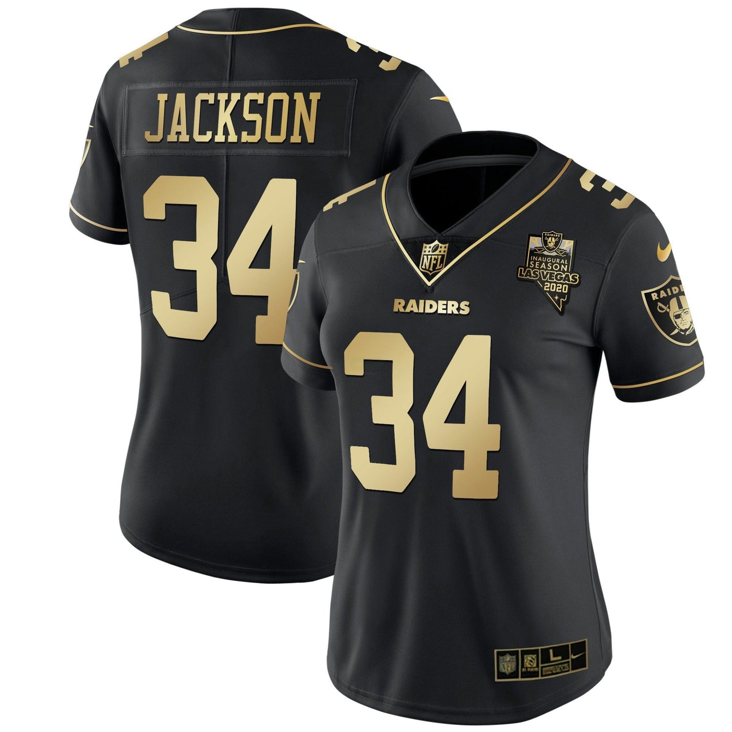 Camisa NFL Las Vegas Raiders Women’s Vapor Dourada Jersey