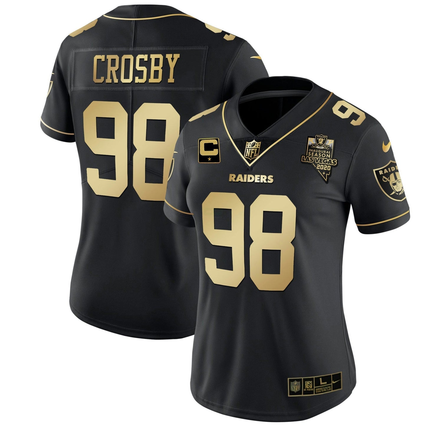 Camisa NFL Las Vegas Raiders Women’s Vapor Dourada Jersey