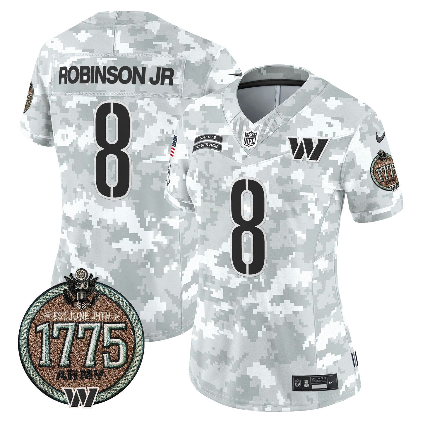 Camisa NFL Women’s Washington 2024 Salute to Service Establishment Year Patch Vapor Limited Jersey