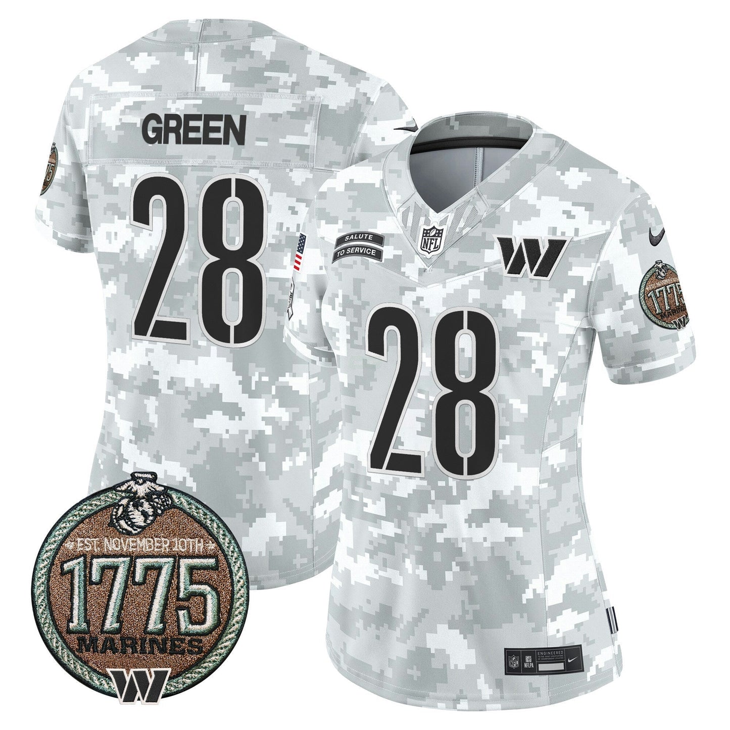 Camisa NFL Women’s Washington 2024 Salute to Service Establishment Year Patch Vapor Limited Jersey