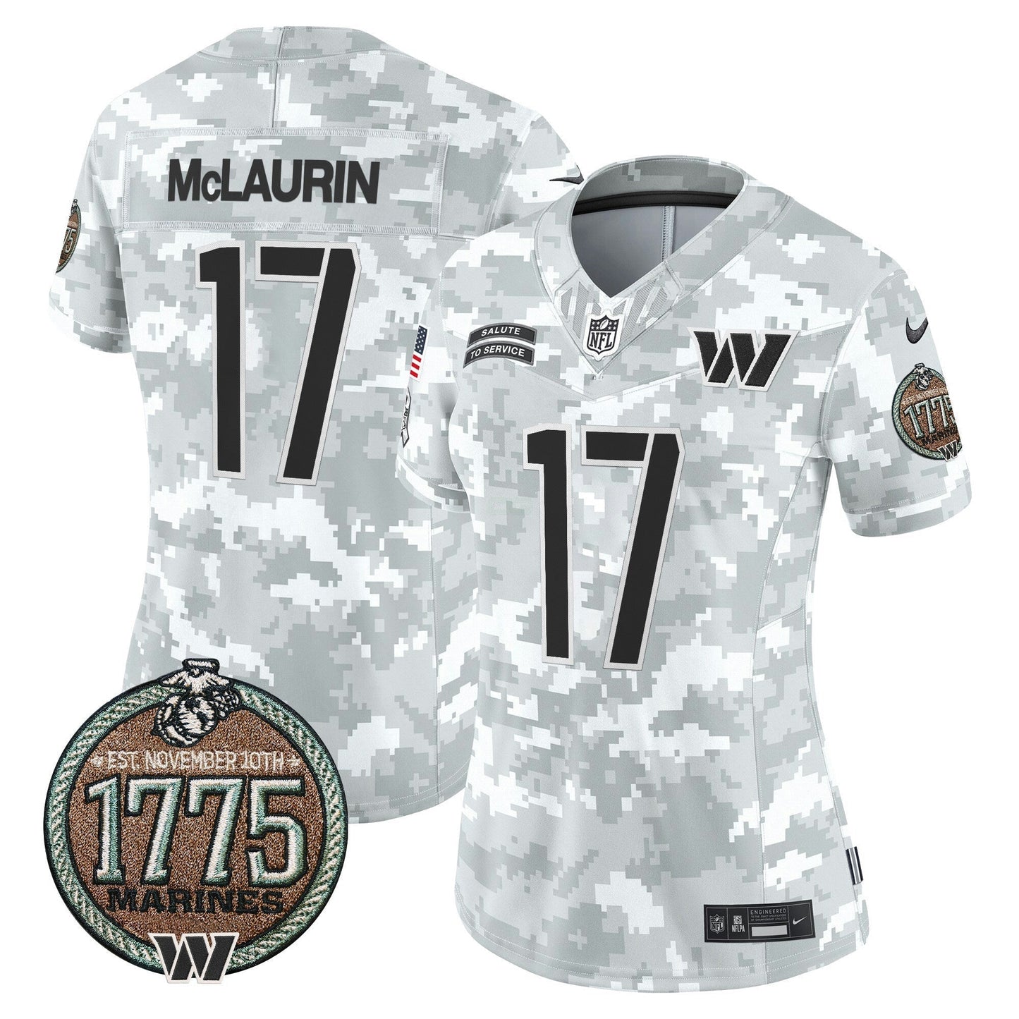Camisa NFL Women’s Washington 2024 Salute to Service Establishment Year Patch Vapor Limited Jersey