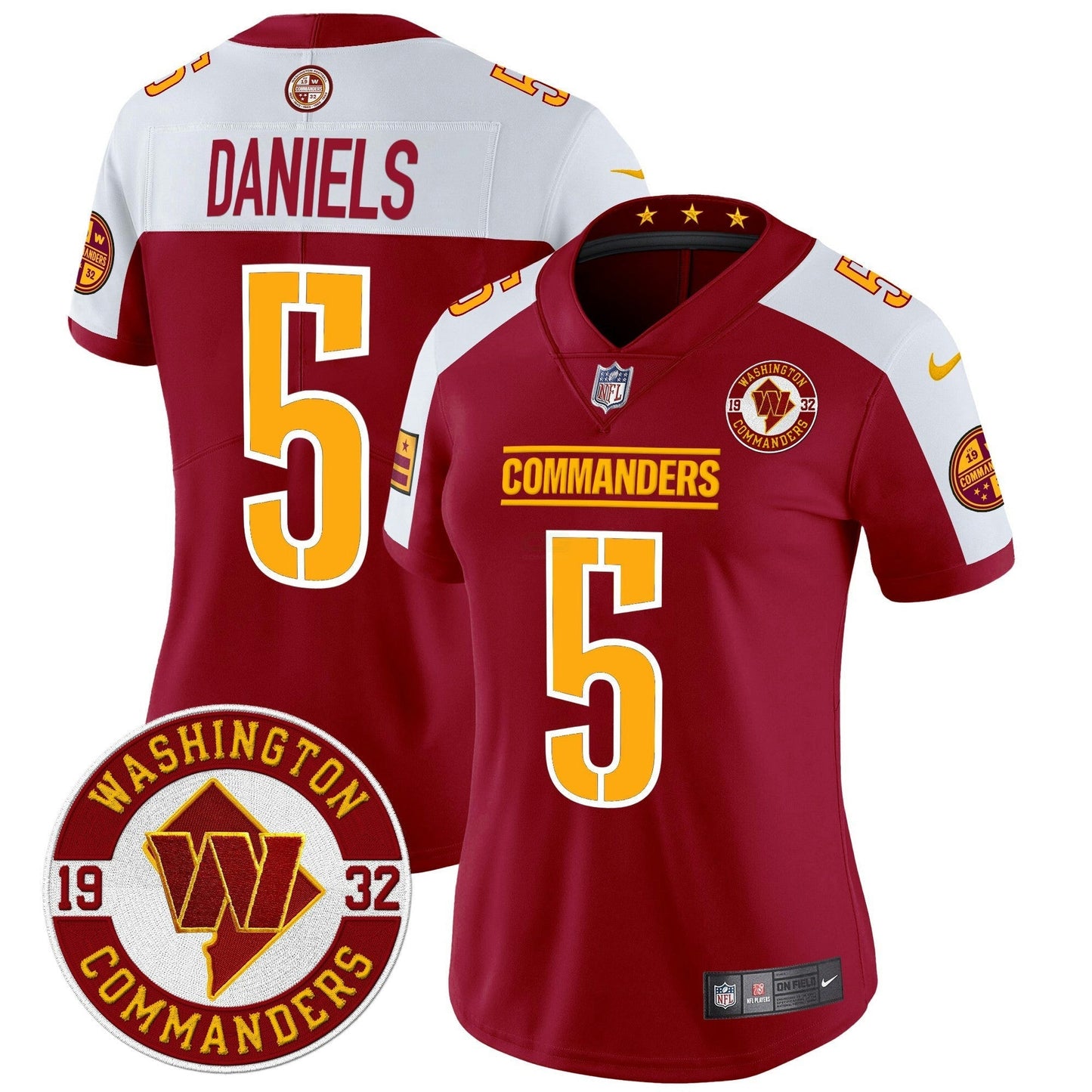 Camisa NFL Women’s Washington 2024 Vapor Limited Jersey – Est. 1932 Patch