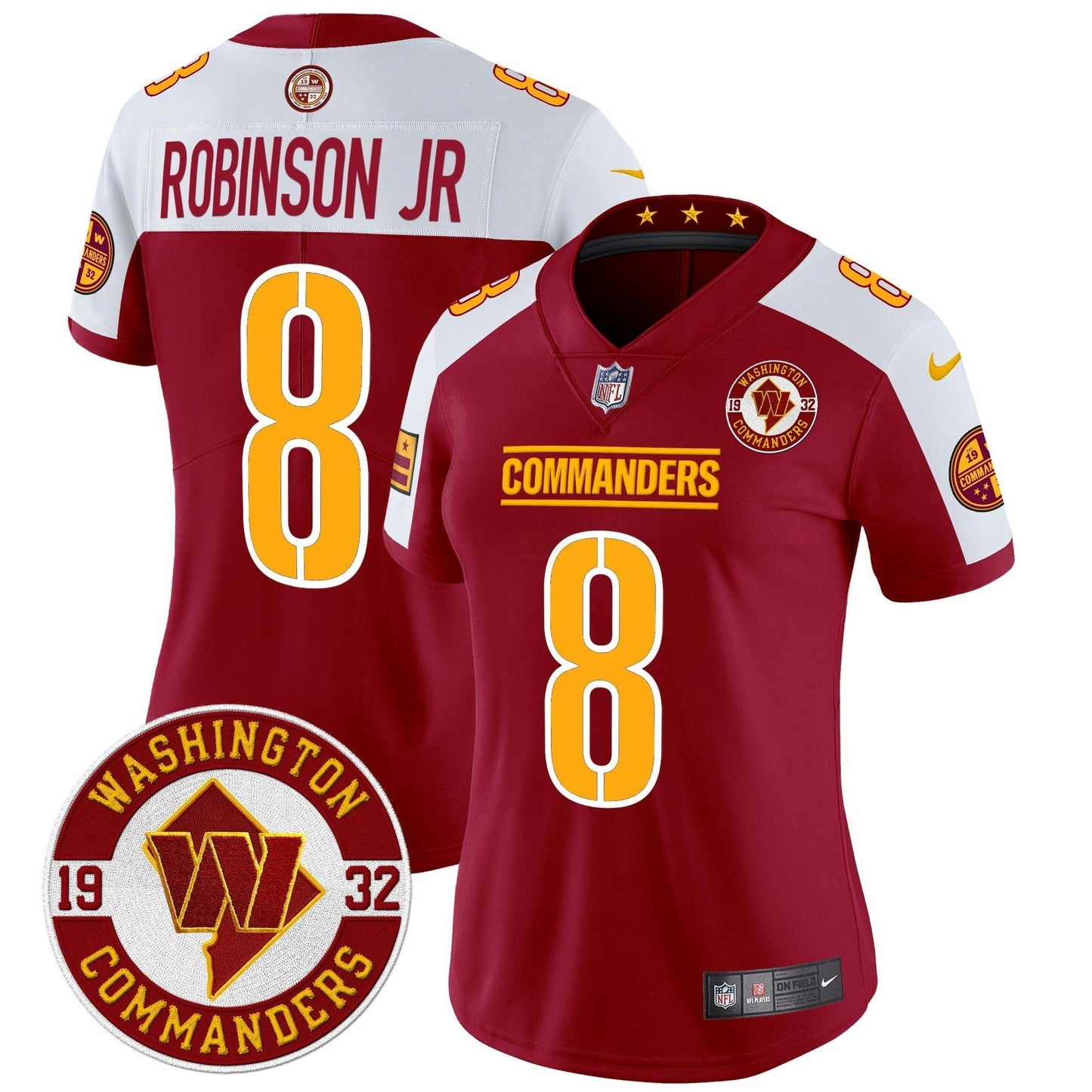Camisa NFL Women’s Washington 2024 Vapor Limited Jersey – Est. 1932 Patch