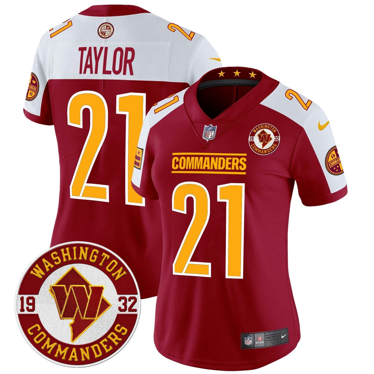 Camisa NFL Women’s Washington 2024 Vapor Limited Jersey – Est. 1932 Patch