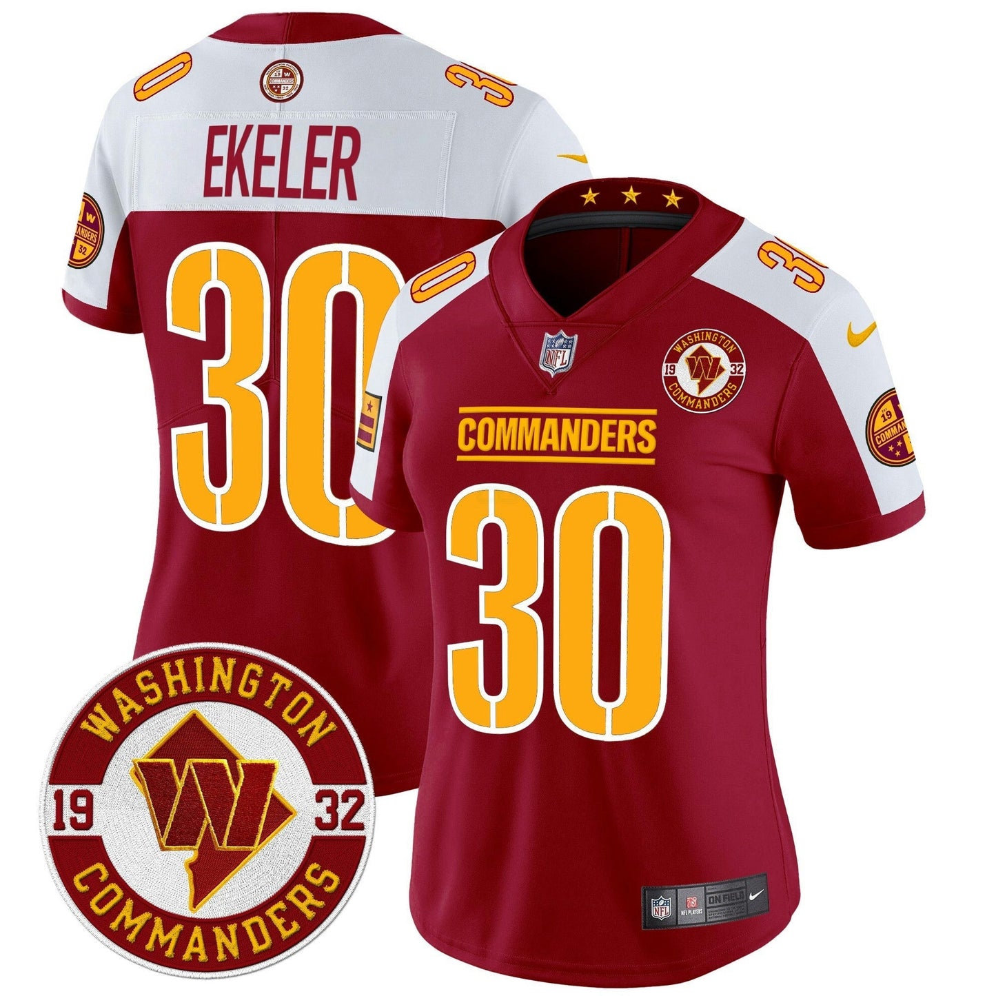 Camisa NFL Women’s Washington 2024 Vapor Limited Jersey – Est. 1932 Patch