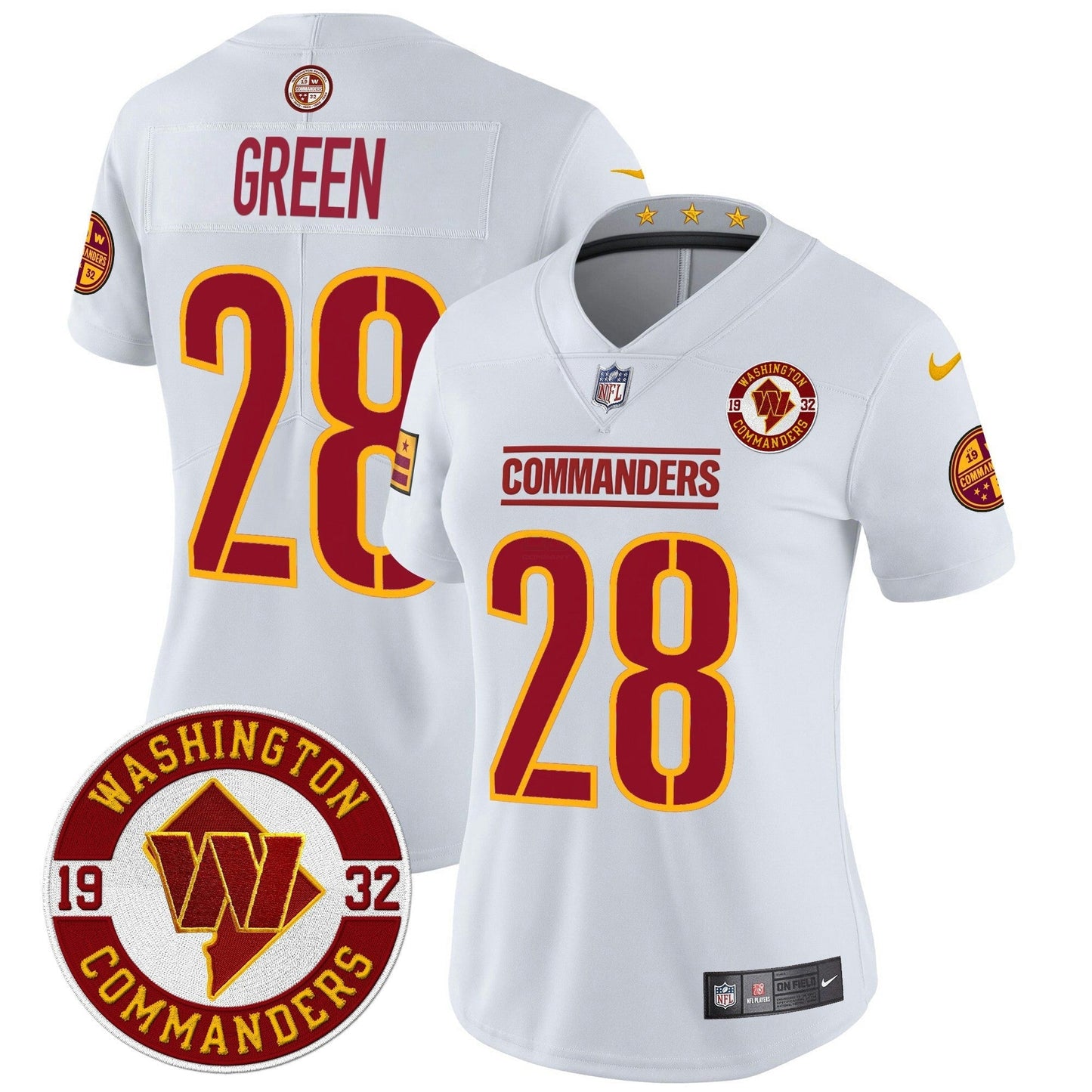 Camisa NFL Women’s Washington 2024 Vapor Limited Jersey – Est. 1932 Patch