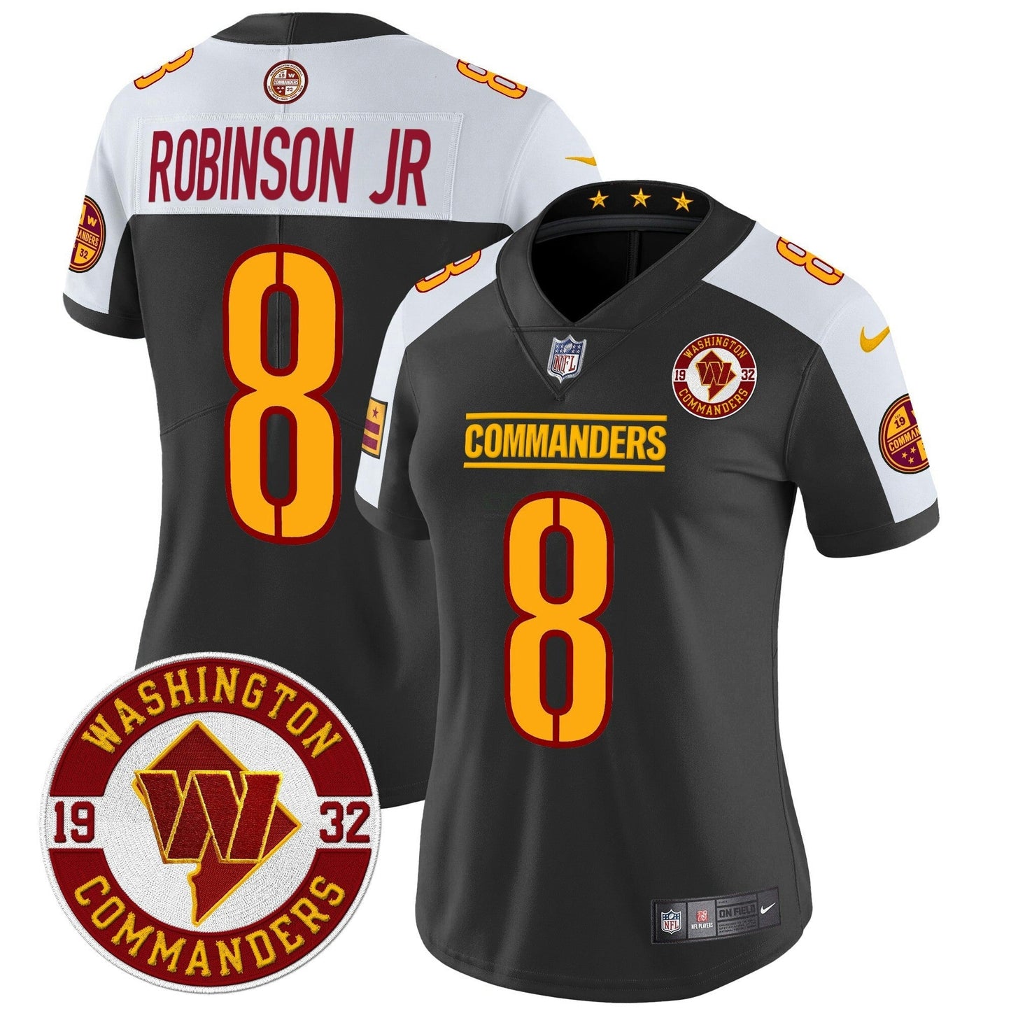 Camisa NFL Women’s Washington 2024 Vapor Limited Jersey – Est. 1932 Patch