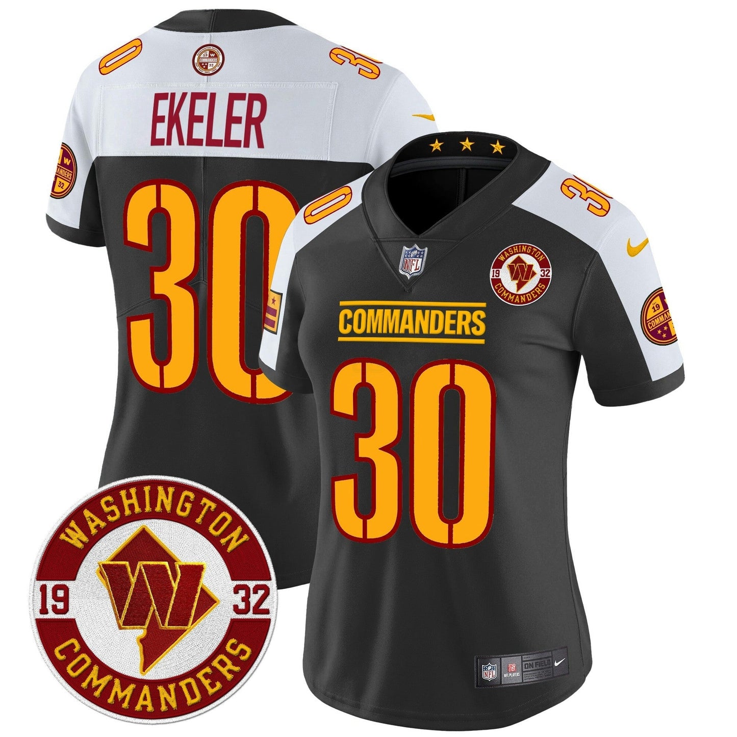 Camisa NFL Women’s Washington 2024 Vapor Limited Jersey – Est. 1932 Patch