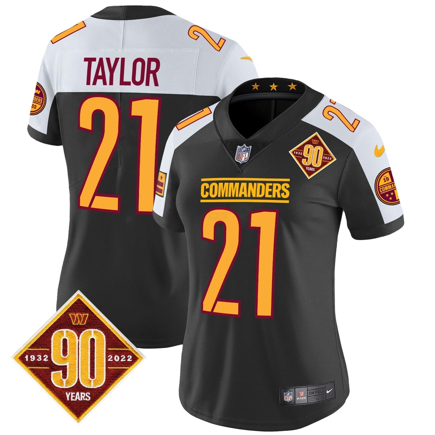 Camisa NFL Women’s Washington 90th Anniversary Patch Vapor Jersey