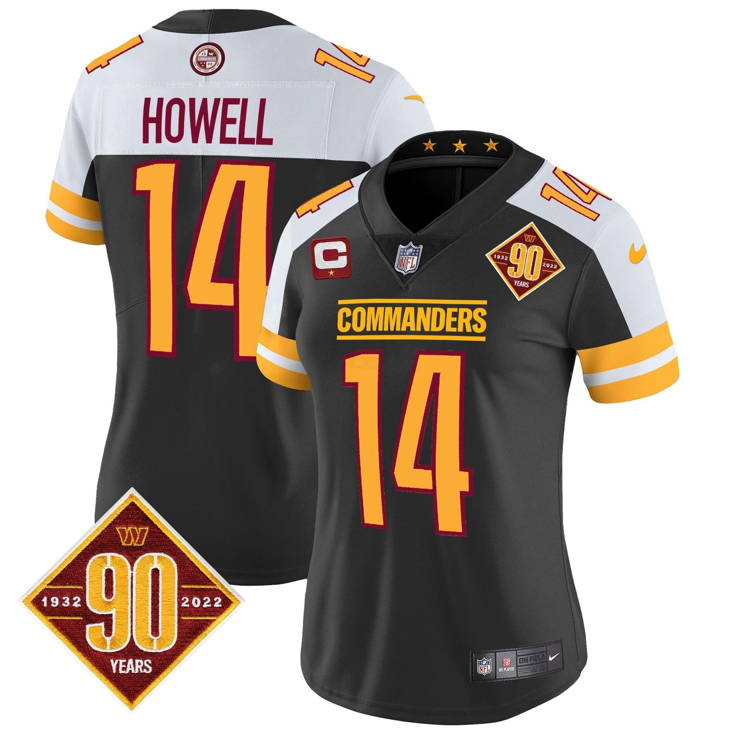 Camisa NFL Women’s Washington 90th Anniversary Patch Vapor Jersey V2