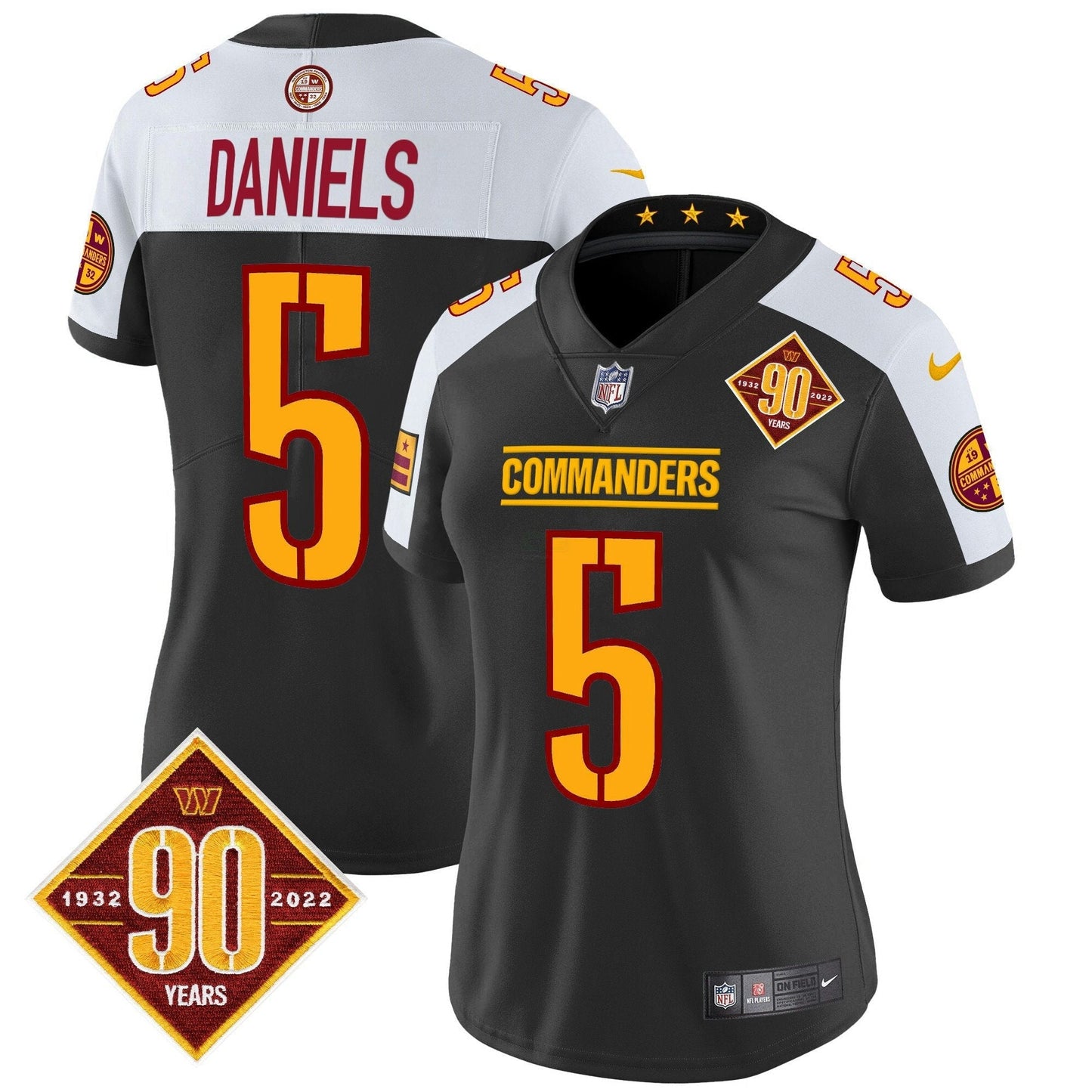 Camisa NFL Women’s Washington 90th Anniversary Patch Vapor Limited Jersey