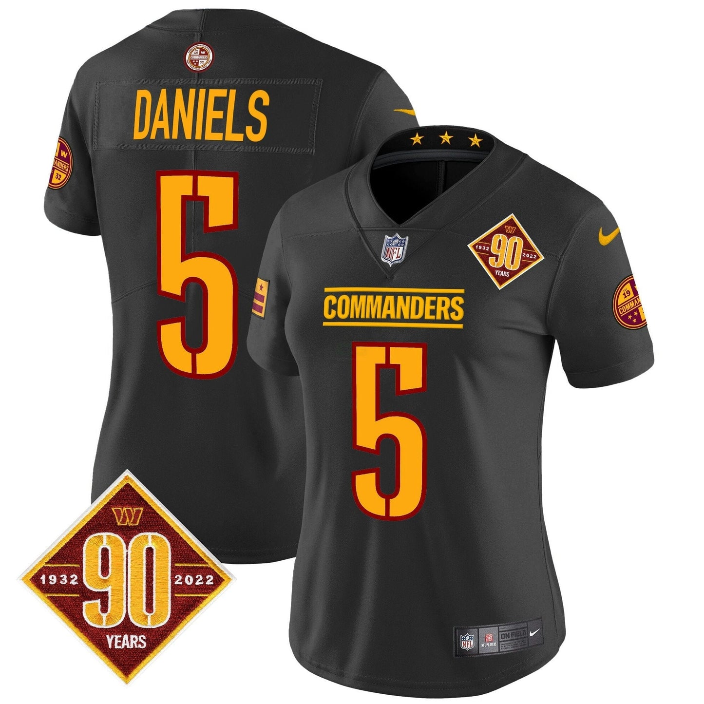Camisa NFL Women’s Washington 90th Anniversary Patch Vapor Limited Jersey