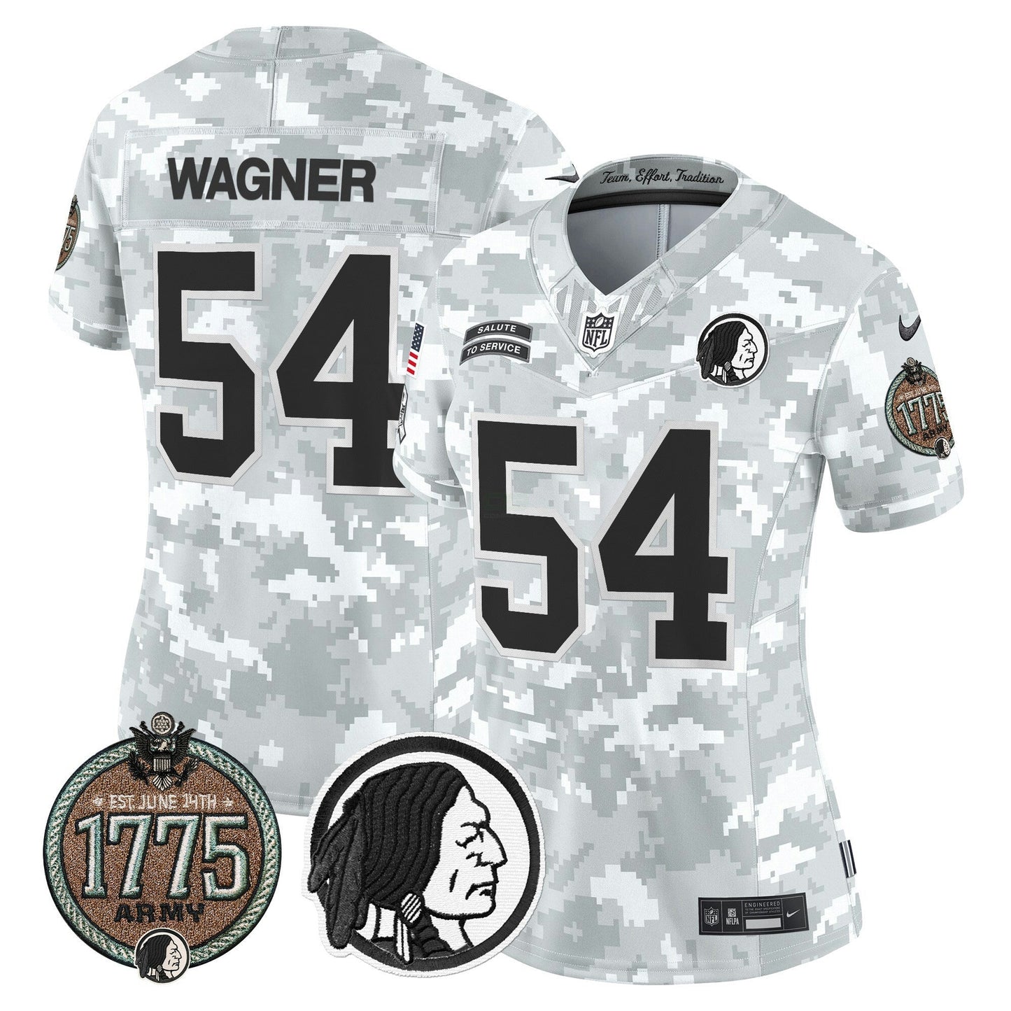 Camisa NFL Washington Commanders Women’s Washington Redskins 2024 Salute to Service Establishment Year Patch Vapor Limited Jersey