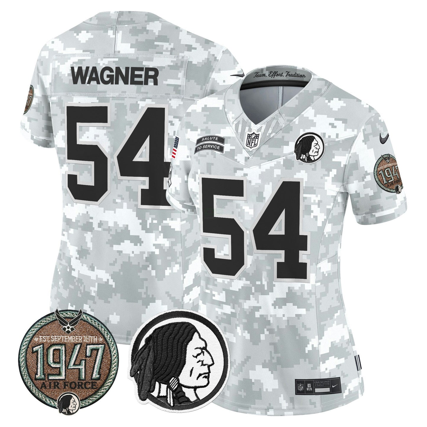 Camisa NFL Washington Commanders Women’s Washington Redskins 2024 Salute to Service Establishment Year Patch Vapor Limited Jersey