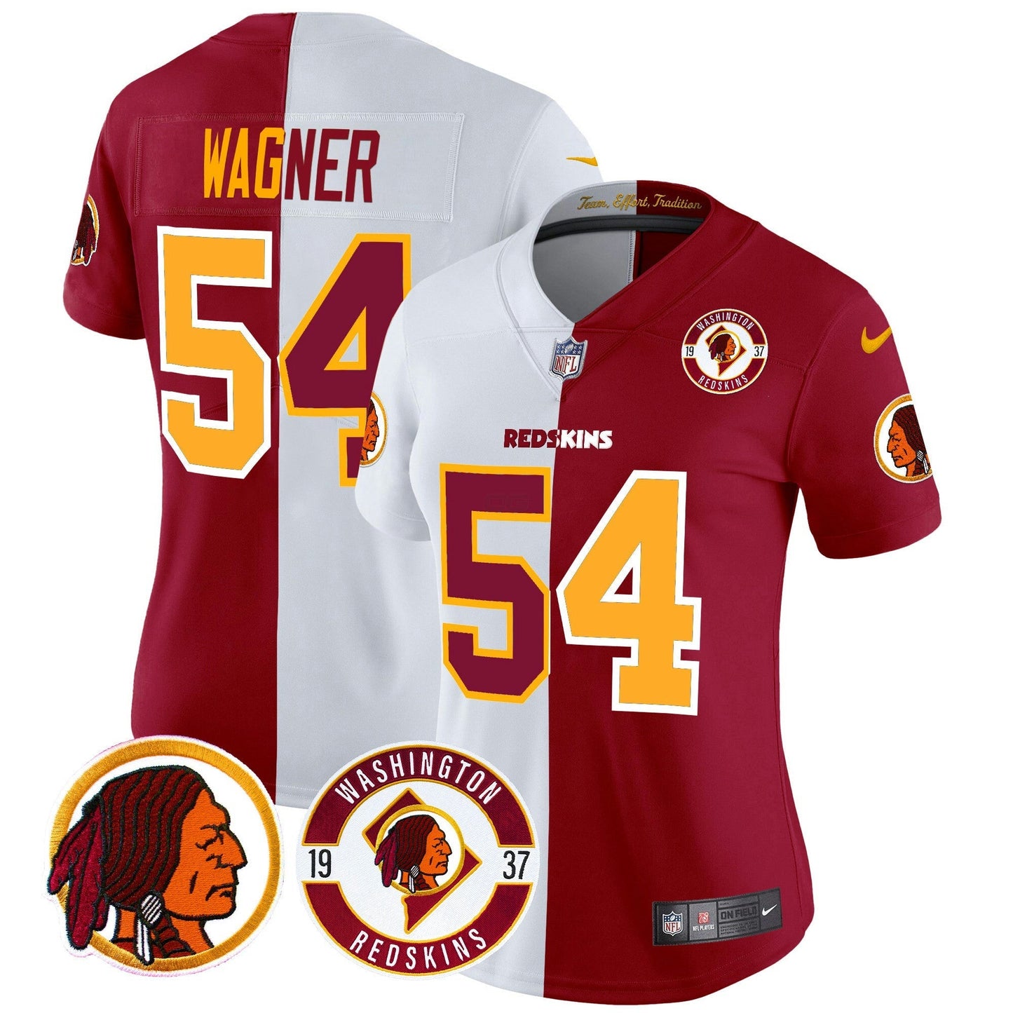 Camisa NFL Washington Commanders Women’s Washington Redskins 2024 Vapor Limited Jersey – Est. 1937 Patch