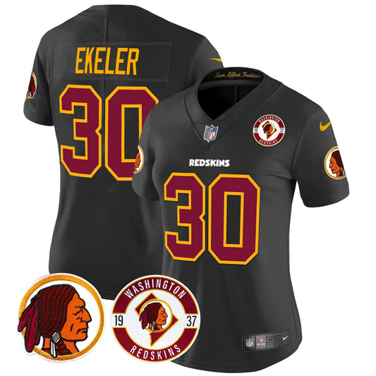 Camisa NFL Washington Commanders Women’s Washington Redskins 2024 Vapor Limited Jersey – Est. 1937 Patch