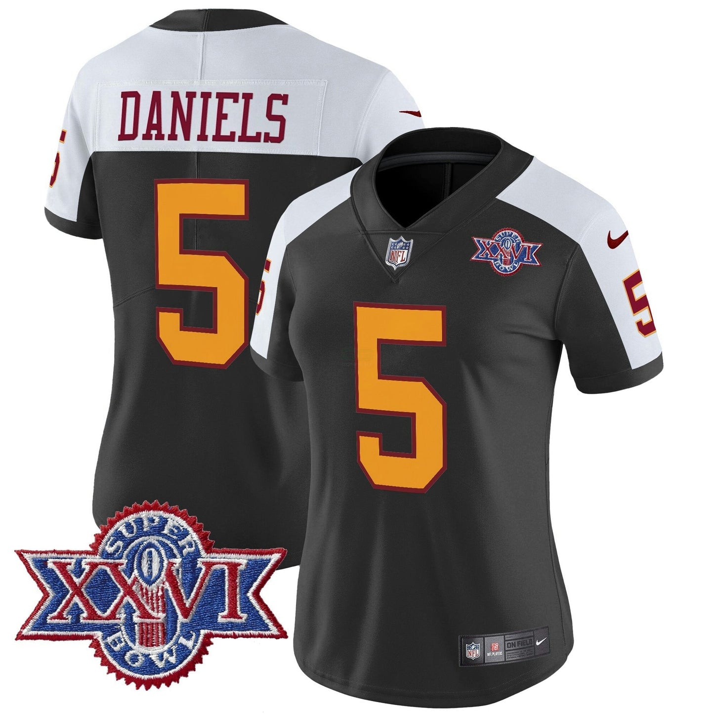 Camisa NFL Washington Commanders Women’s Washington Redskins Throwback 1992 Super Bowl XXVI Patch Vapor Limited Jersey