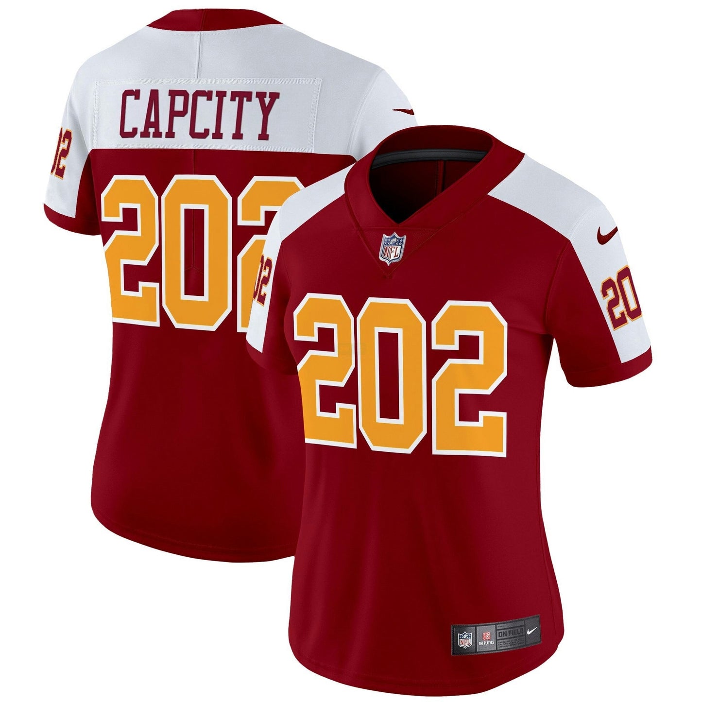 Camisa NFL Washington Commanders Women’s Washington Redskins Throwback Vapor Limited Jersey