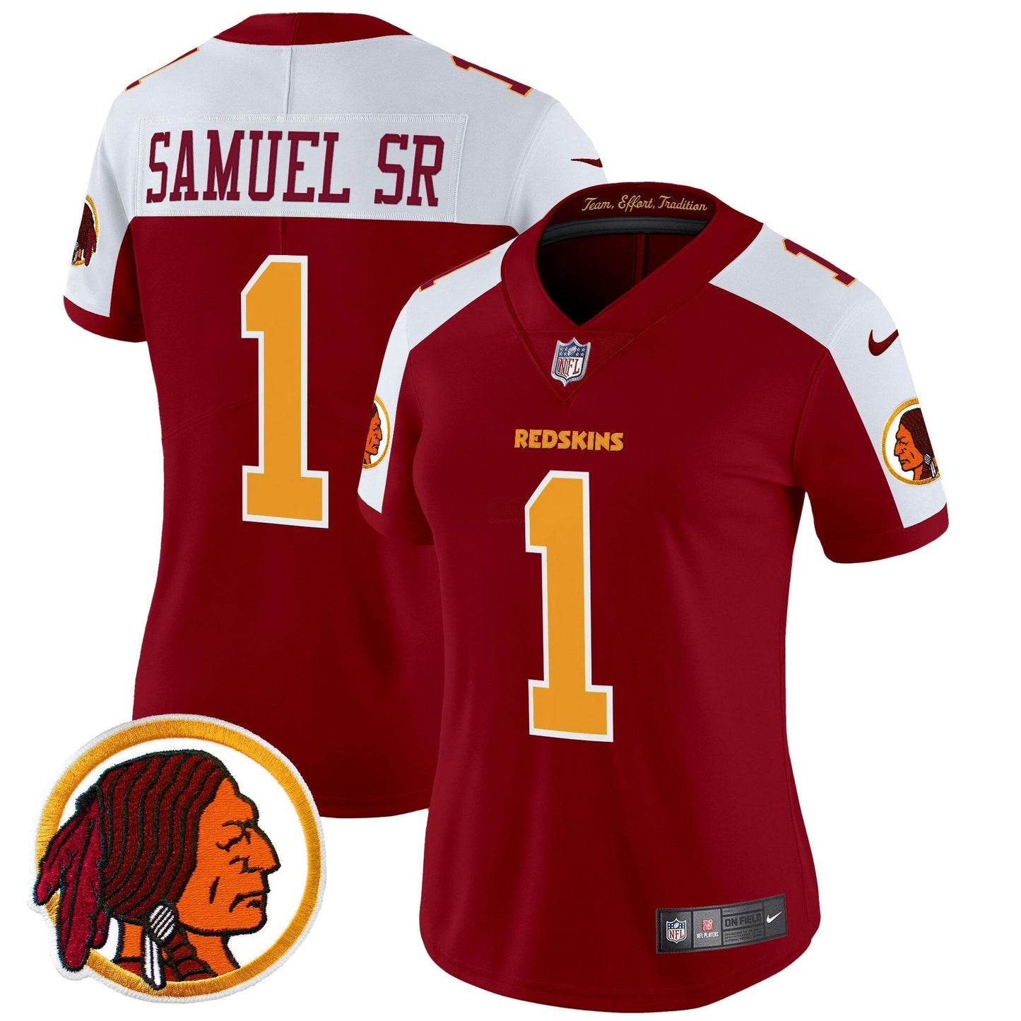 Camisa NFL Washington Commanders Women’s Washington Redskins Throwback Vapor Limited Jersey V2
