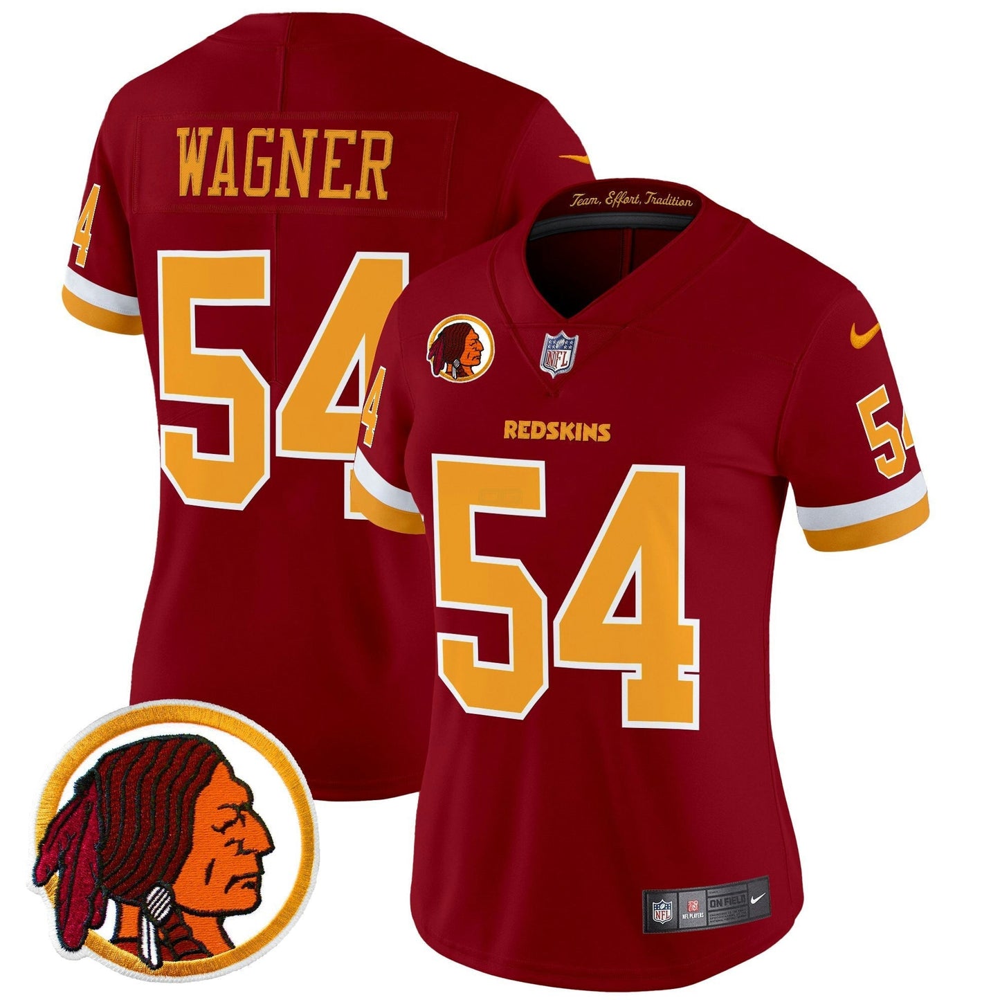 Camisa NFL Washington Commanders Women’s Washington Redskins Throwback Vapor Limited Jersey V2