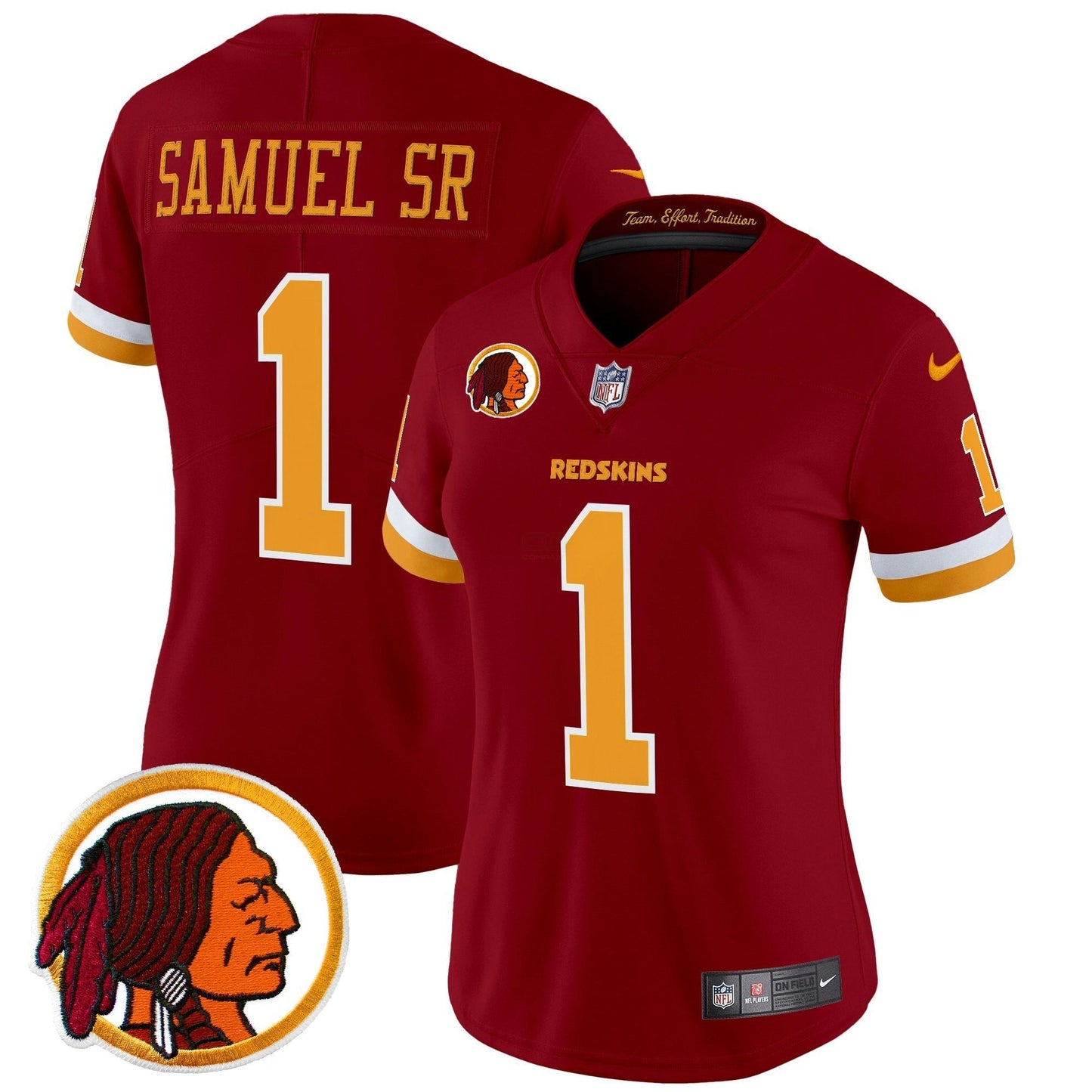 Camisa NFL Washington Commanders Women’s Washington Redskins Throwback Vapor Limited Jersey V2