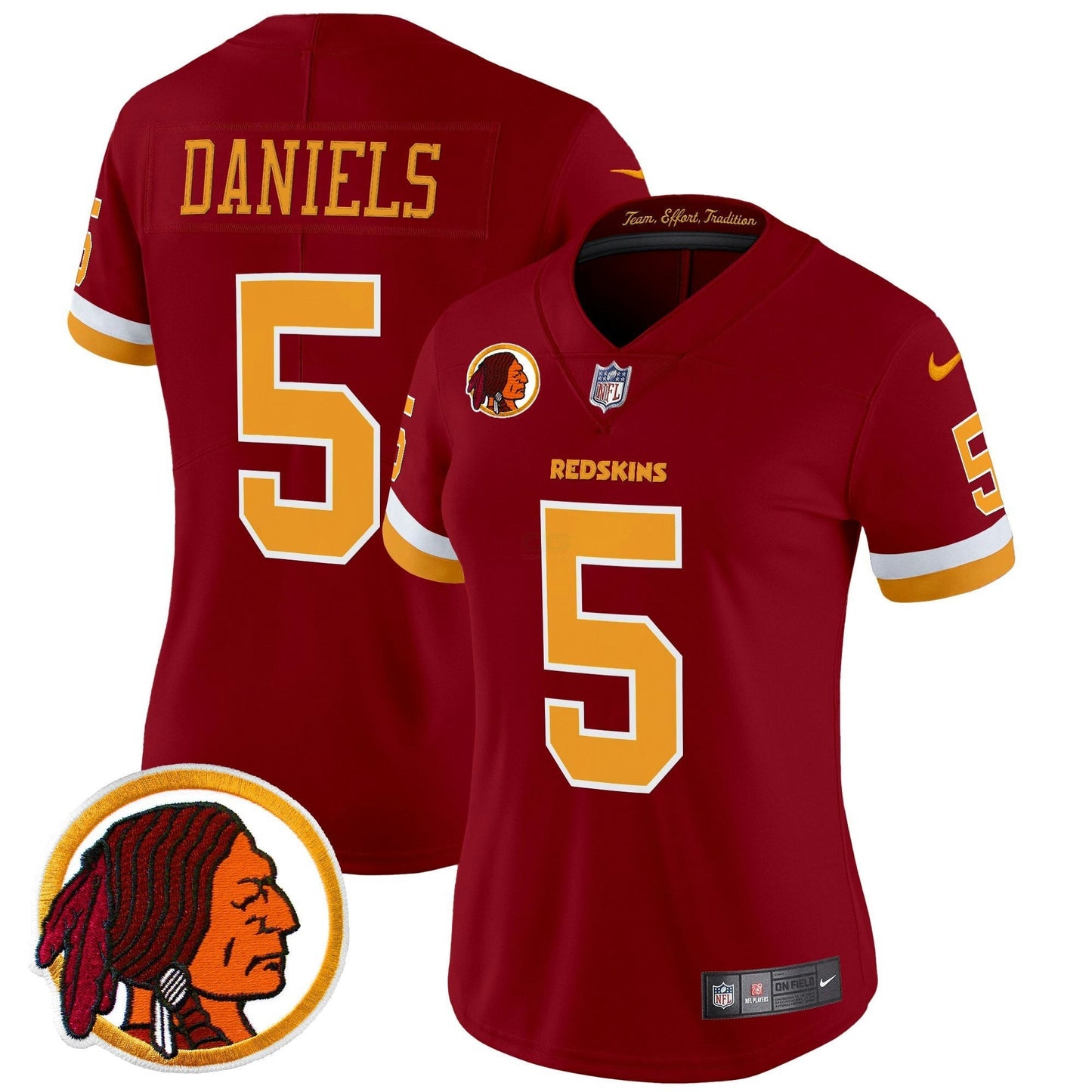 Camisa NFL Washington Commanders Women’s Washington Redskins Throwback Vapor Limited Jersey V2