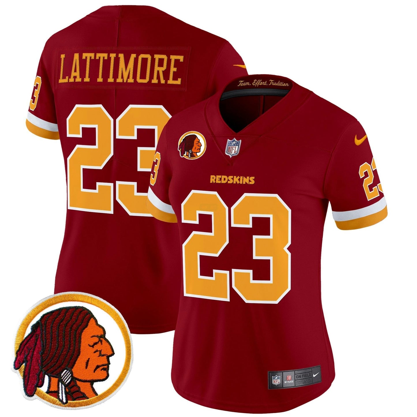 Camisa NFL Washington Commanders Women’s Washington Redskins Throwback Vapor Limited Jersey V2