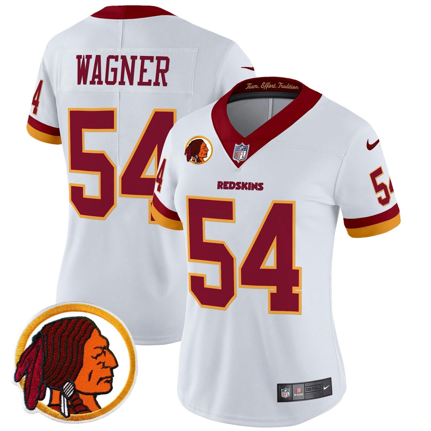 Camisa NFL Washington Commanders Women’s Washington Redskins Throwback Vapor Limited Jersey V2