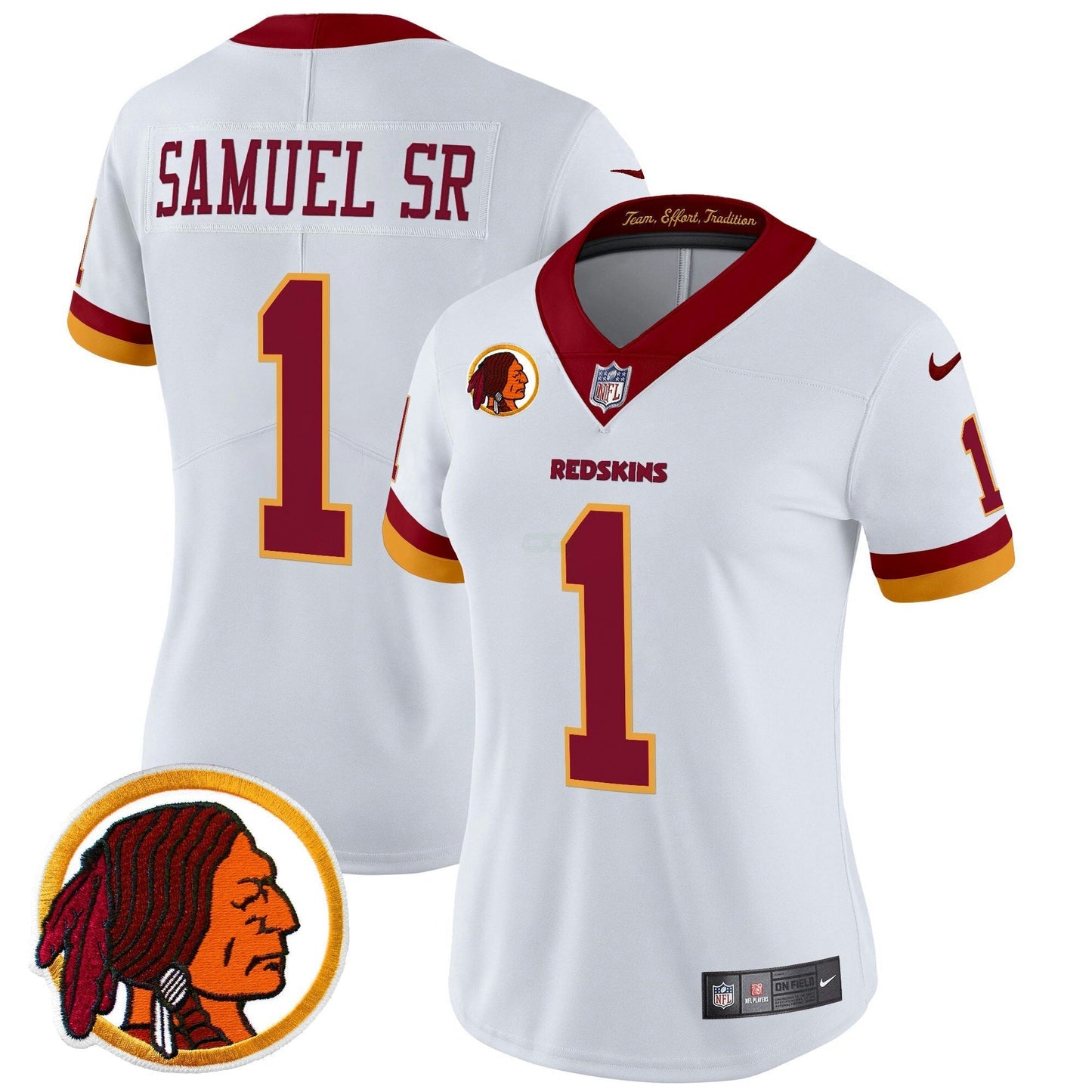 Camisa NFL Washington Commanders Women’s Washington Redskins Throwback Vapor Limited Jersey V2