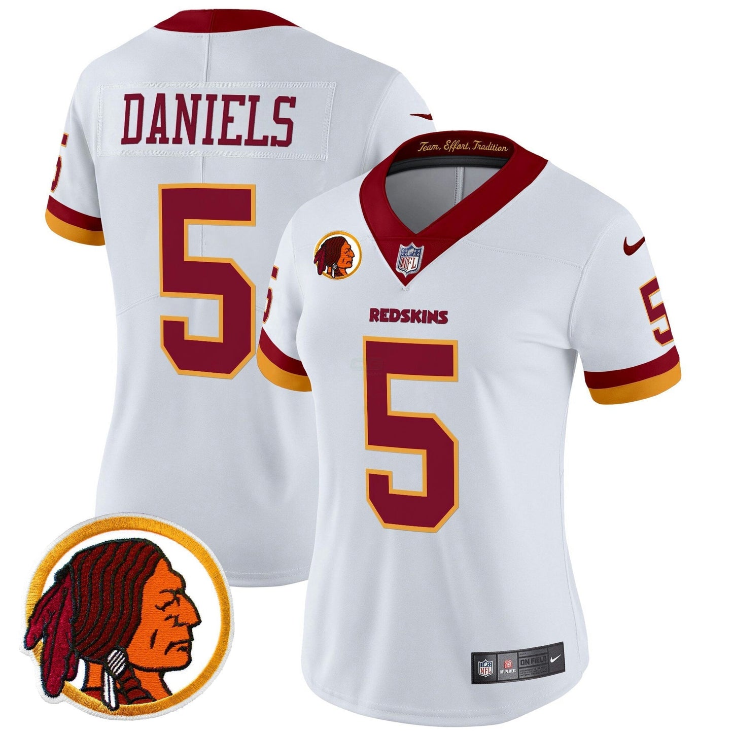 Camisa NFL Washington Commanders Women’s Washington Redskins Throwback Vapor Limited Jersey V2