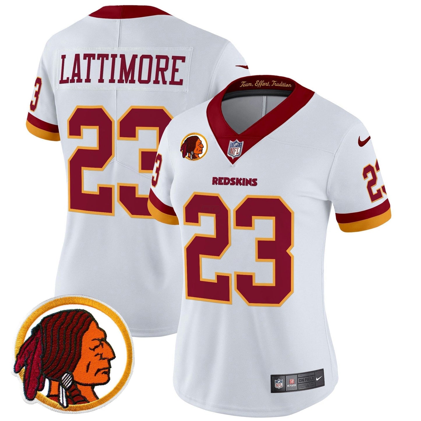 Camisa NFL Washington Commanders Women’s Washington Redskins Throwback Vapor Limited Jersey V2