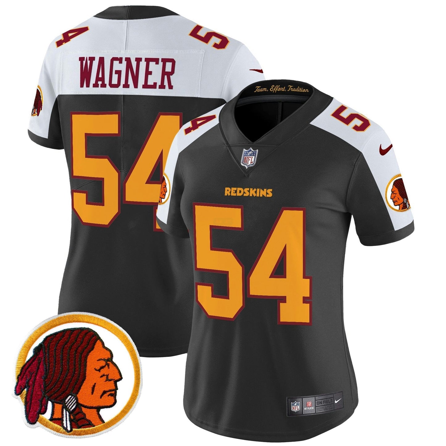 Camisa NFL Washington Commanders Women’s Washington Redskins Throwback Vapor Limited Jersey V2