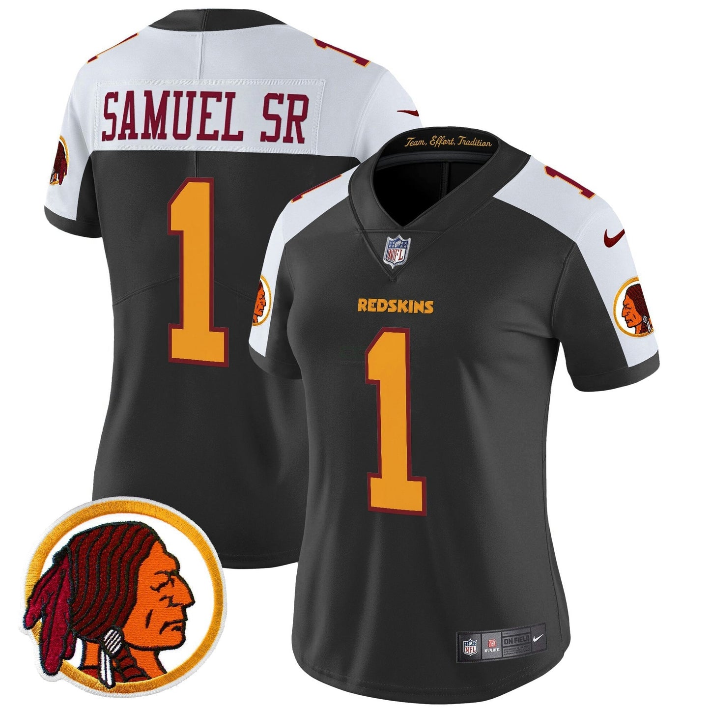 Camisa NFL Washington Commanders Women’s Washington Redskins Throwback Vapor Limited Jersey V2