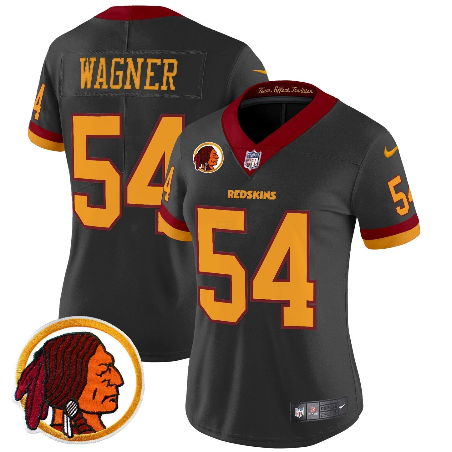 Camisa NFL Washington Commanders Women’s Washington Redskins Throwback Vapor Limited Jersey V2
