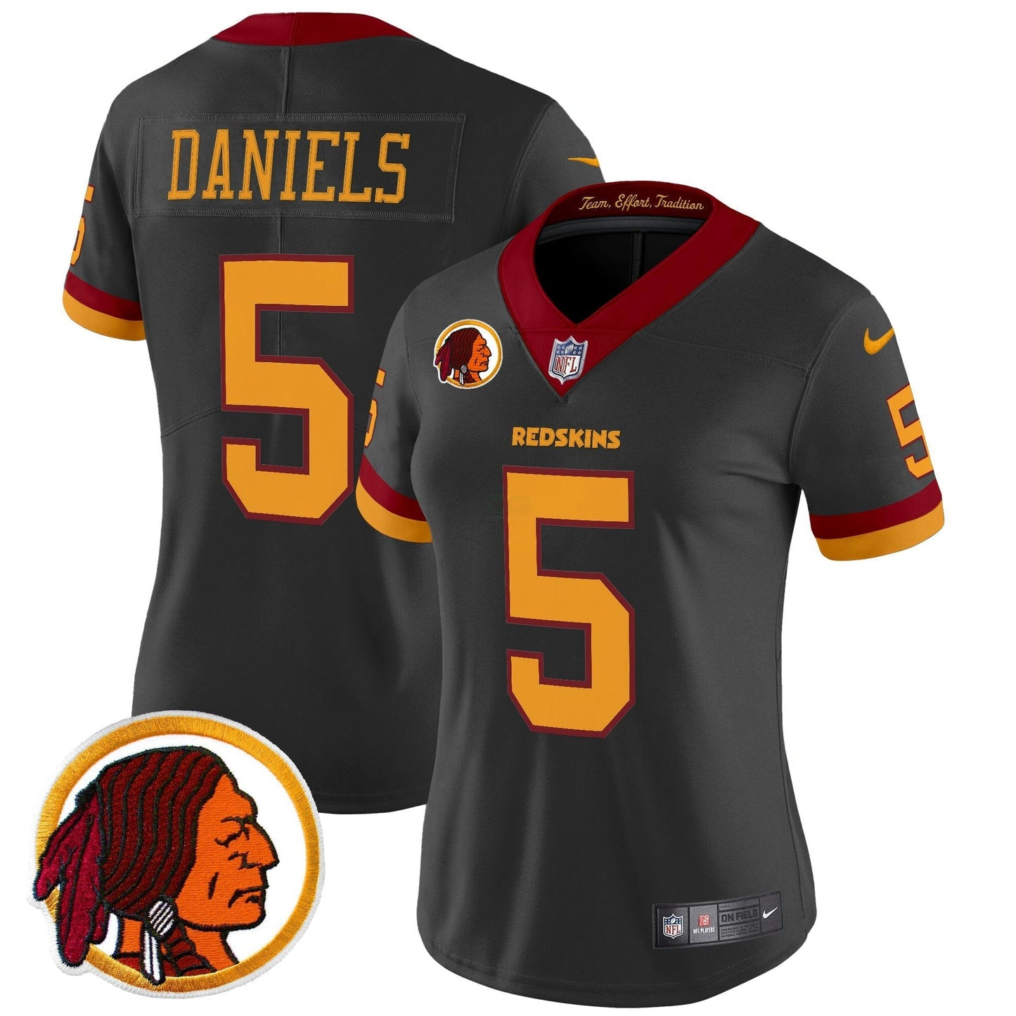 Camisa NFL Washington Commanders Women’s Washington Redskins Throwback Vapor Limited Jersey V2