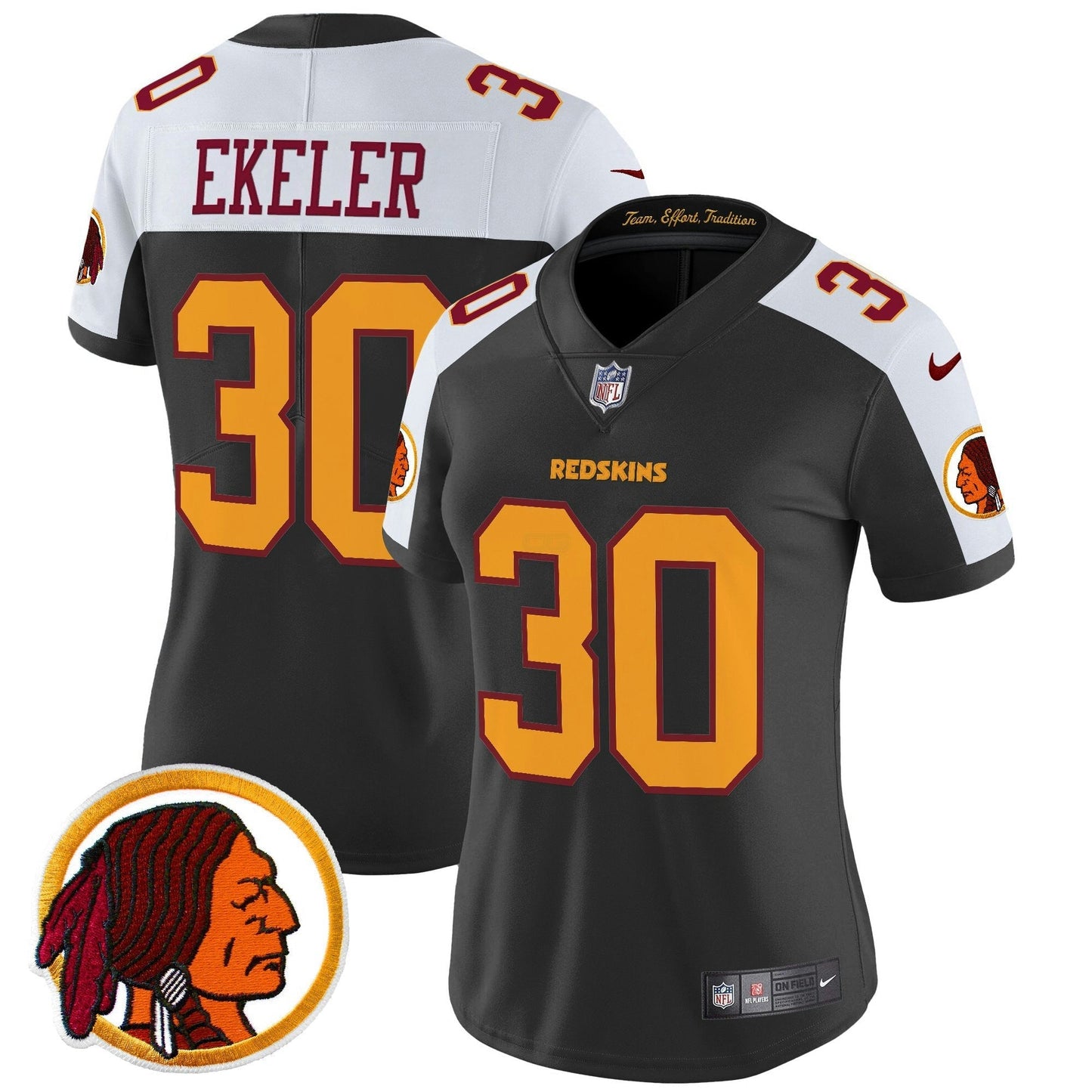 Camisa NFL Washington Commanders Women’s Washington Redskins Throwback Vapor Limited Jersey V2