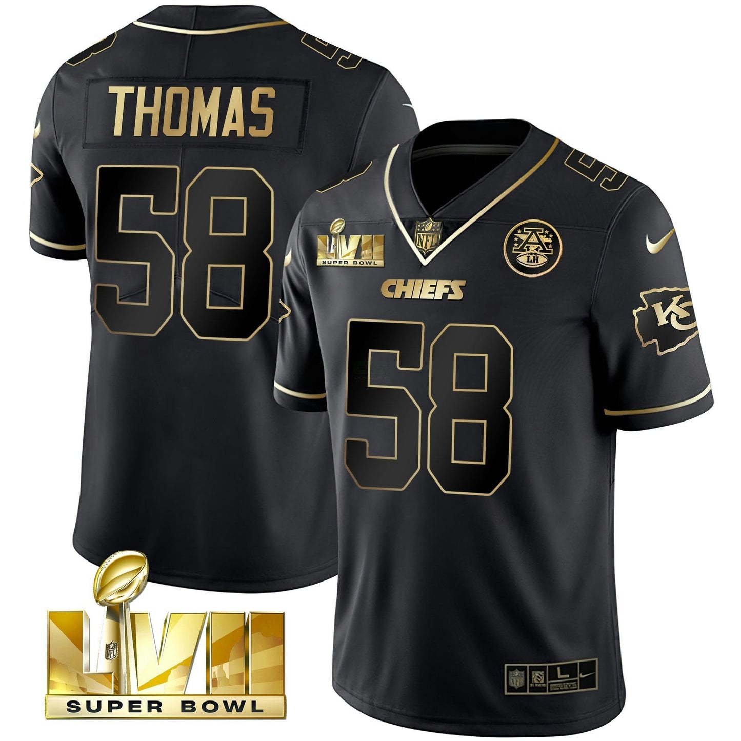 Camisa NFL Kansas City Chiefs Youth’s Super Bowl Vapor Dourada Jersey