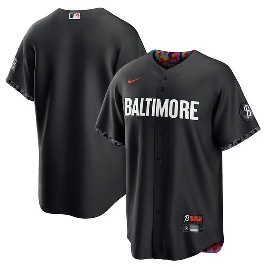 Jersey MLB Baltimore Orioles  Black City Connect  Torcedor Masculina Preta