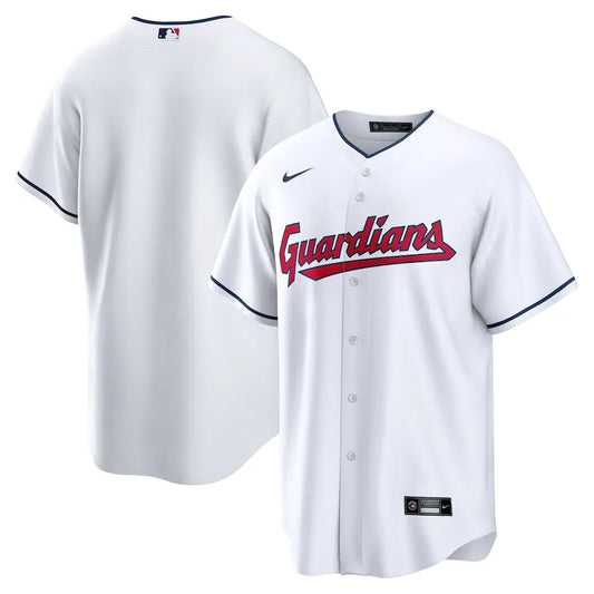 Jersey MLB Cleveland Guardians  White Home Torcedor Masculina Branca